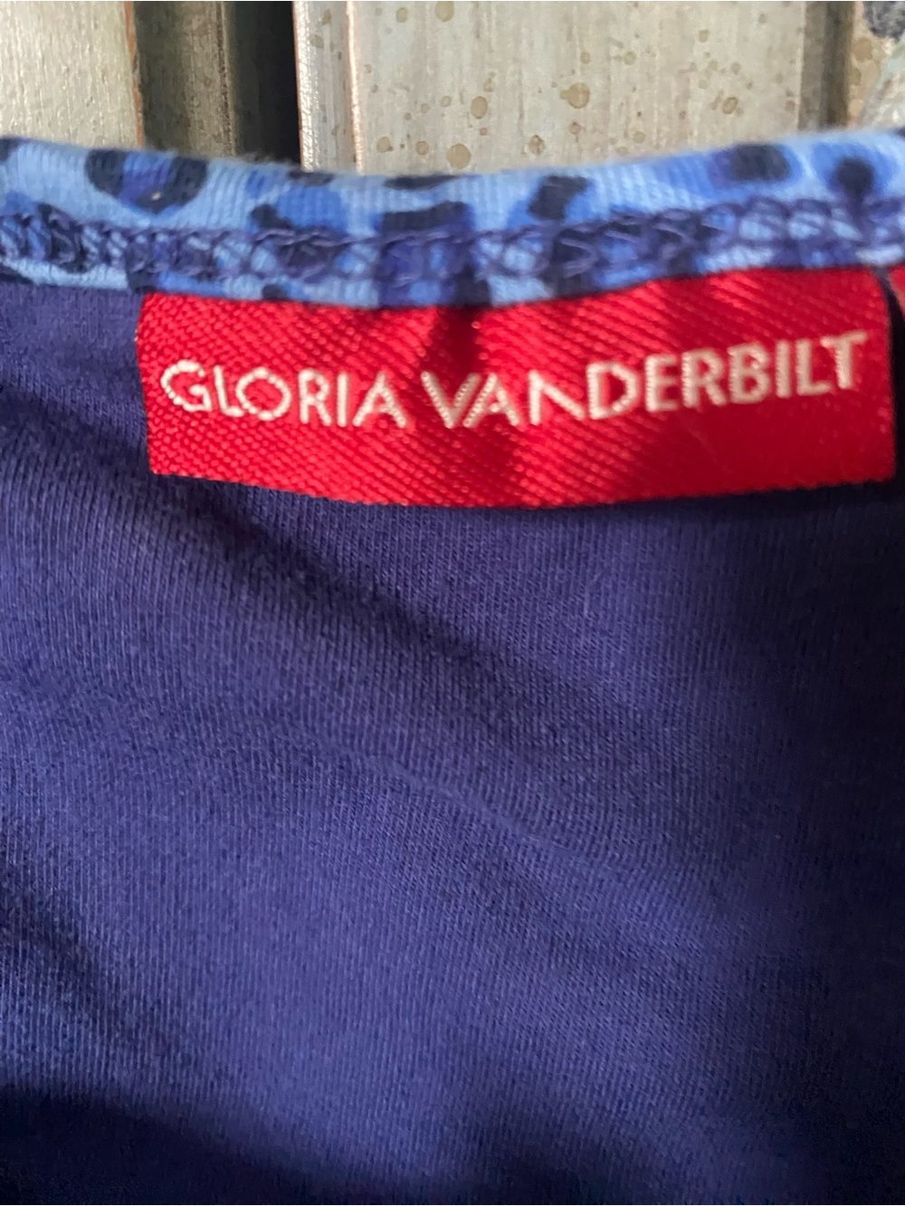 Gloria Vanderbilt Blue Leopard-Print Camisole - Picture 3 of 8